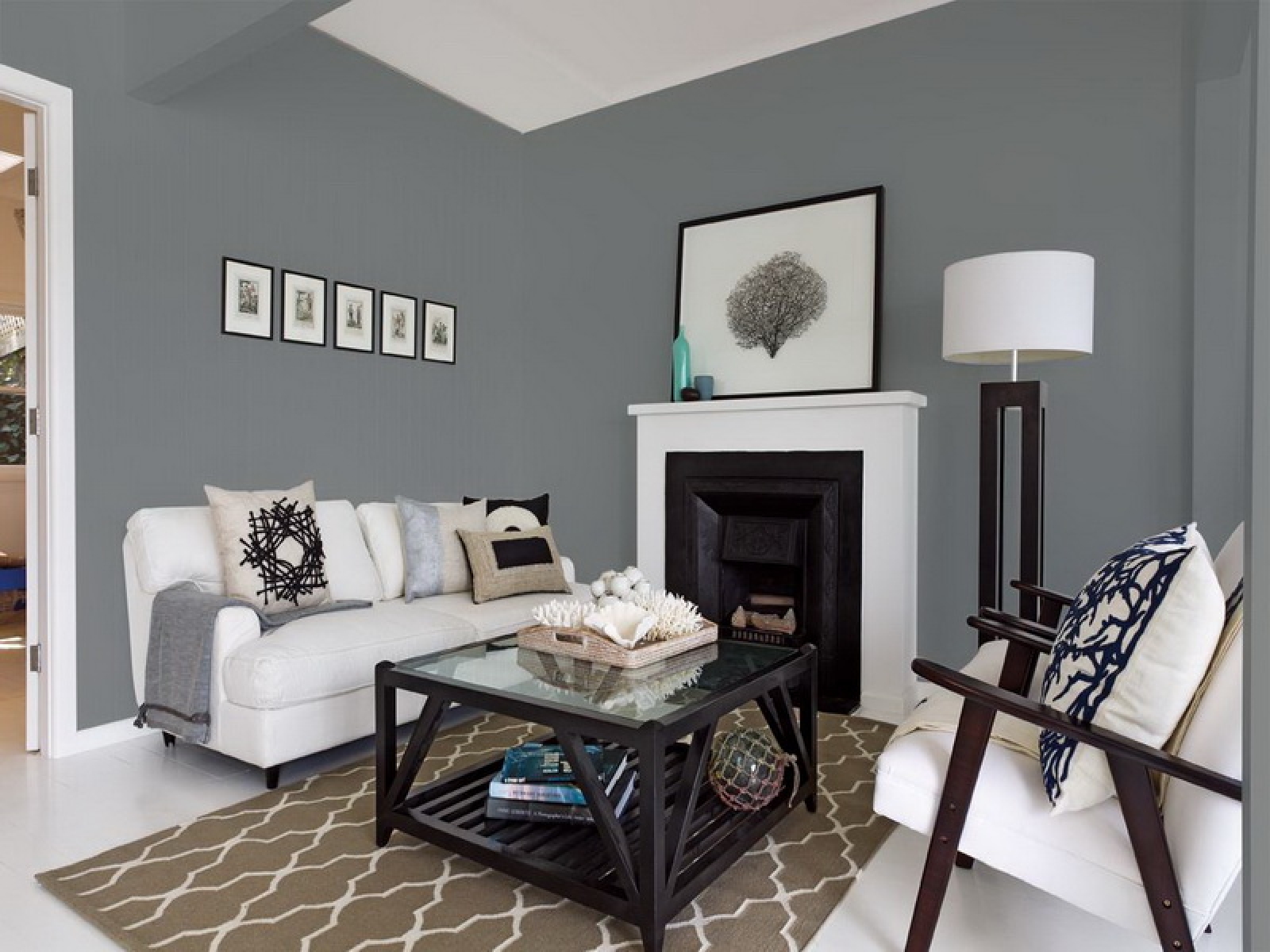 grey colour in living room